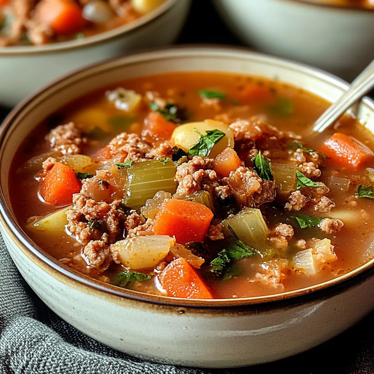 Italian Ground Turkey Soup