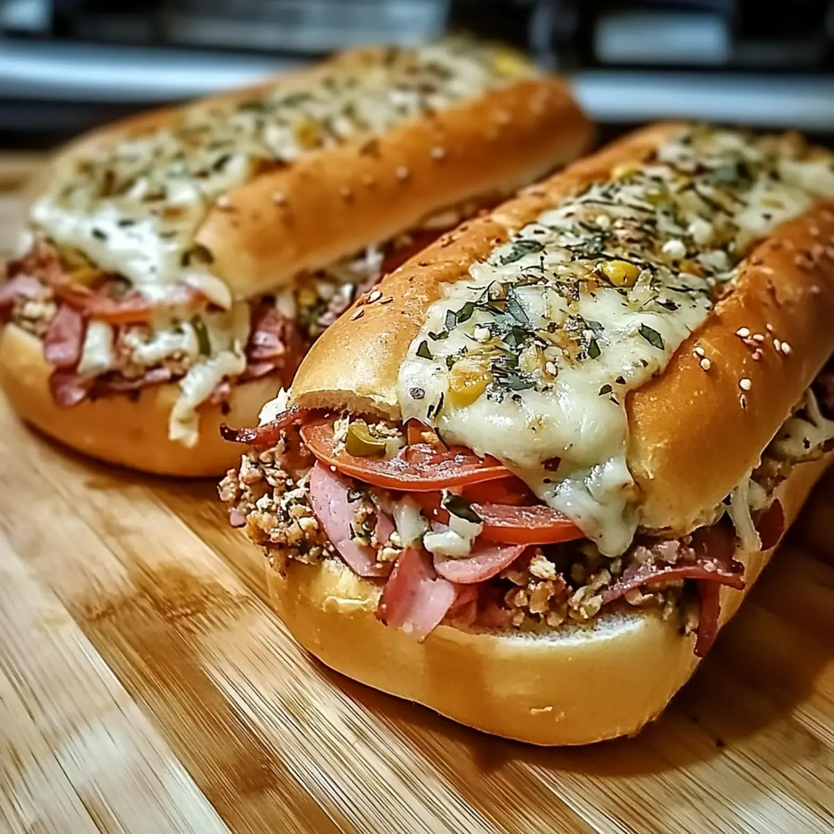 Baked Italian Sub Sandwiches