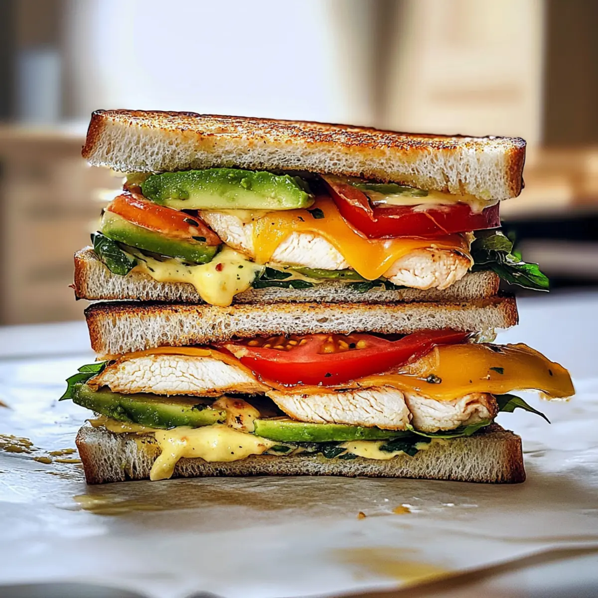 Chicken Avocado Melt Sandwich