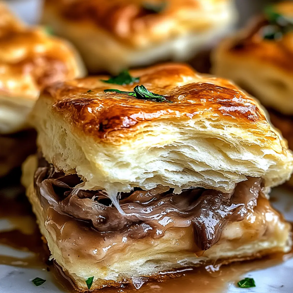 Baked French Dip Biscuits