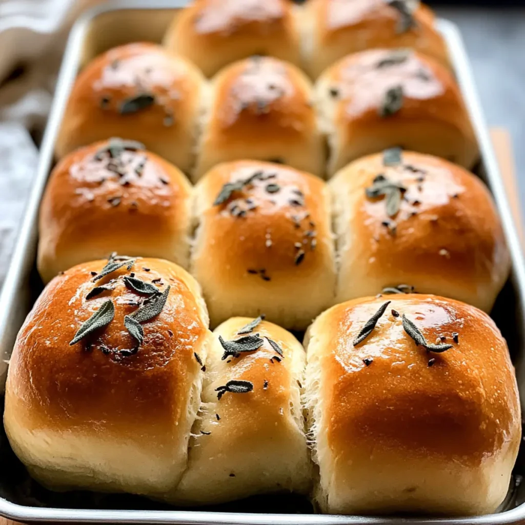 Brown Butter Sage Dinner Rolls