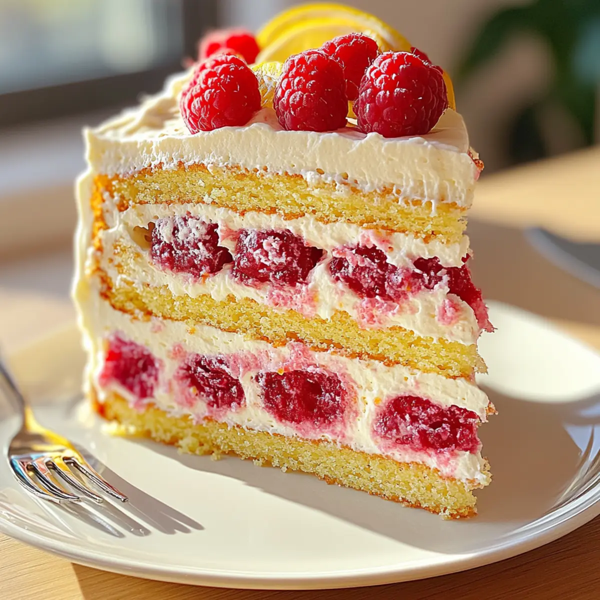 Raspberry Lemon Layer Cake
