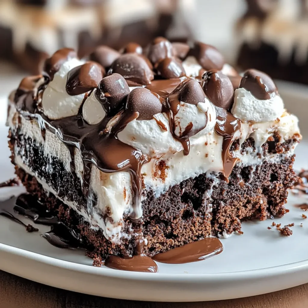 Hot Cocoa Poke Cake