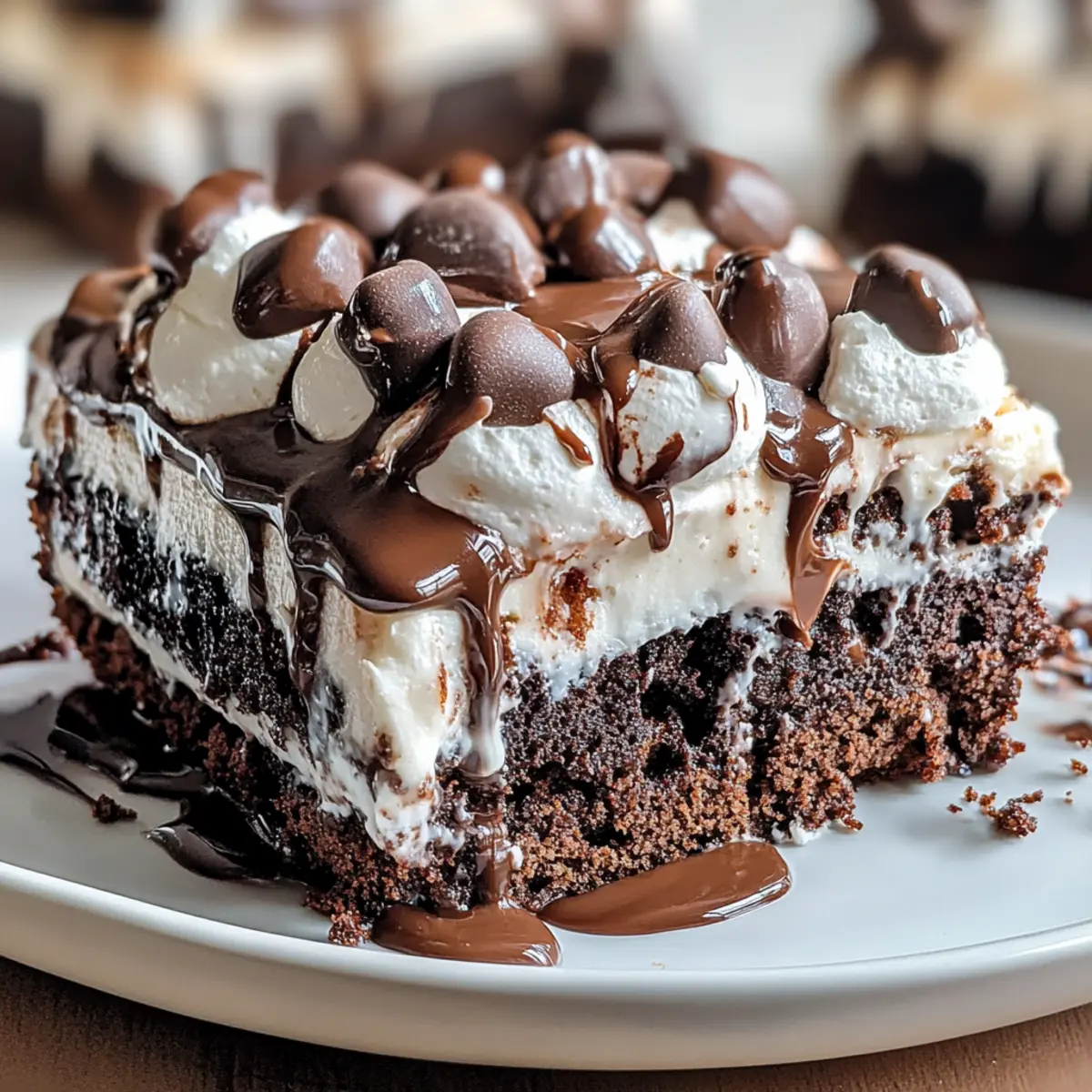 Hot Cocoa Poke Cake