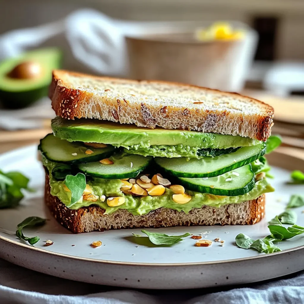 Loaded Cucumber Avocado Sandwich