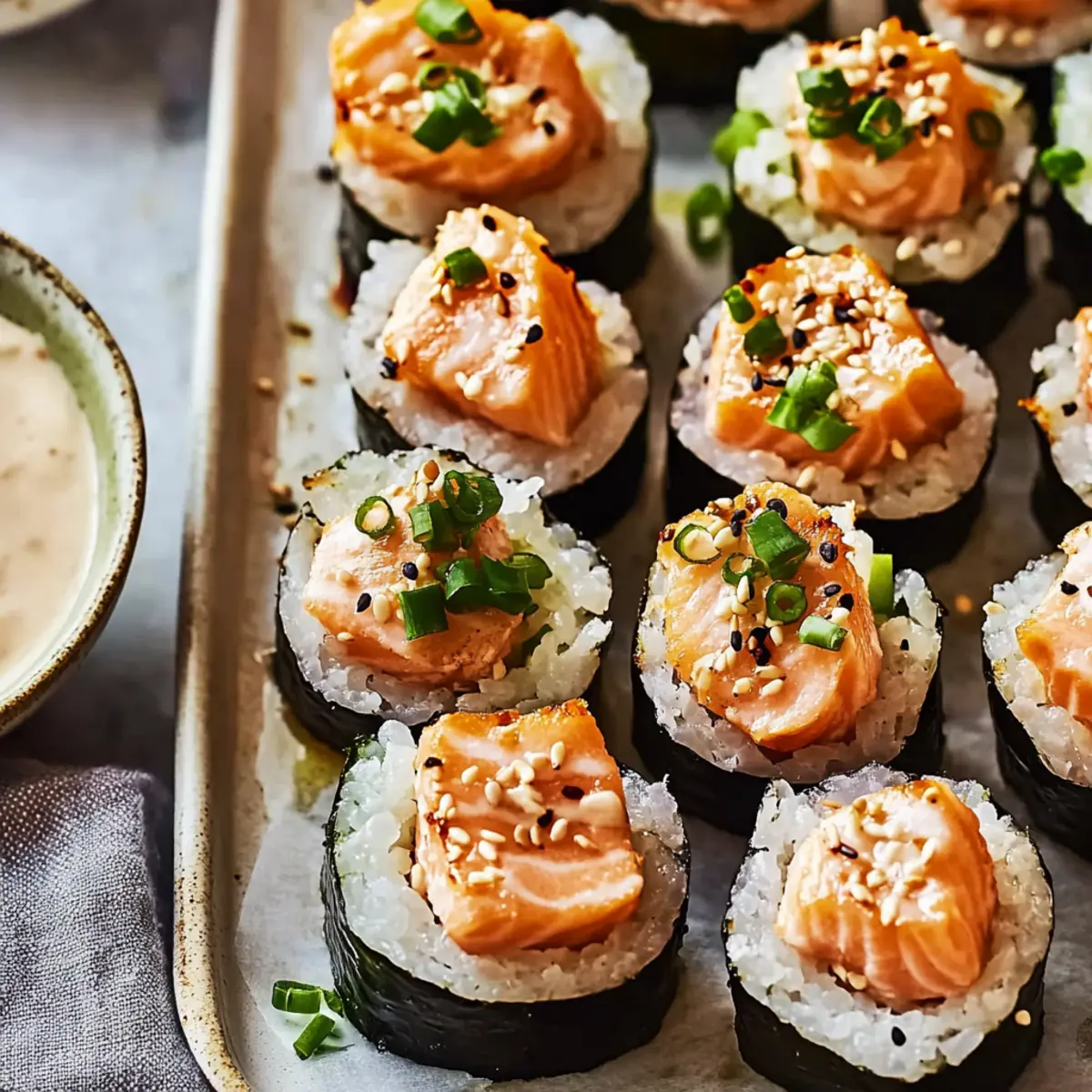 Oven Baked Salmon Sushi Bites
