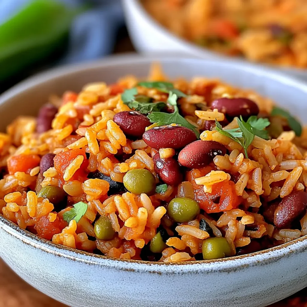 Spanish Rice and Beans (peppers)