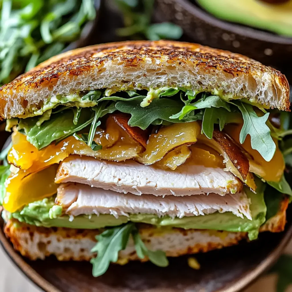 Honey Mustard Turkey Avocado Sandwich