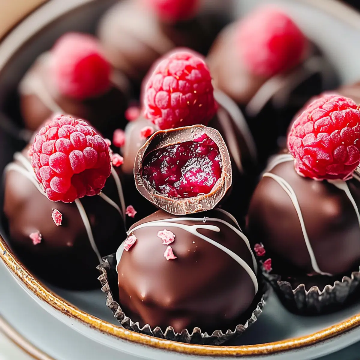 Raspberry Chocolate Truffles