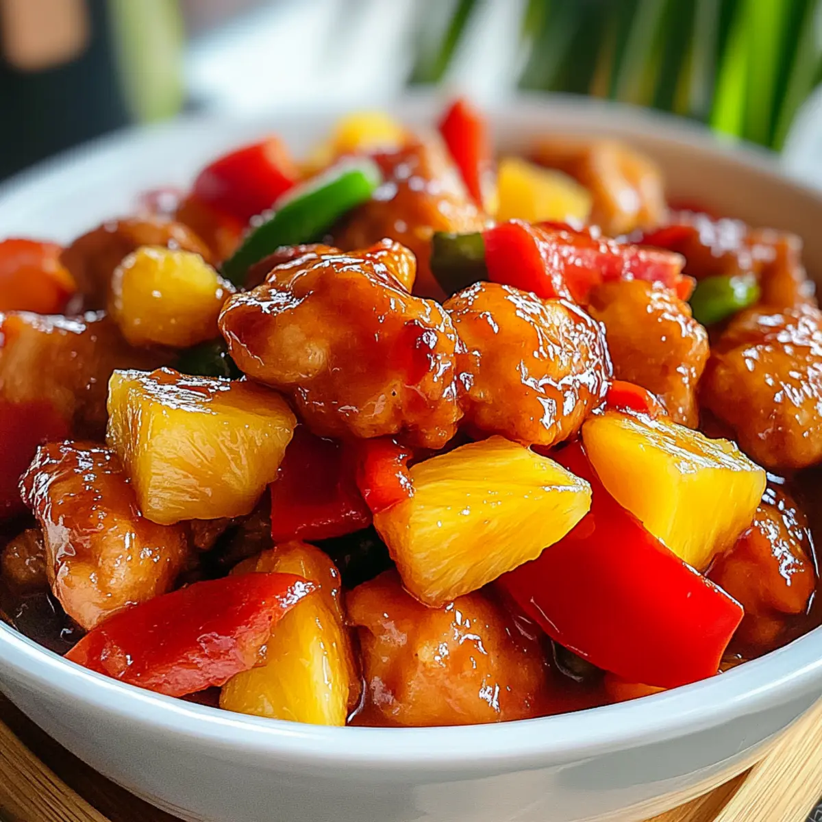 Sweet and Sour Chicken with Pineapple (peppers)