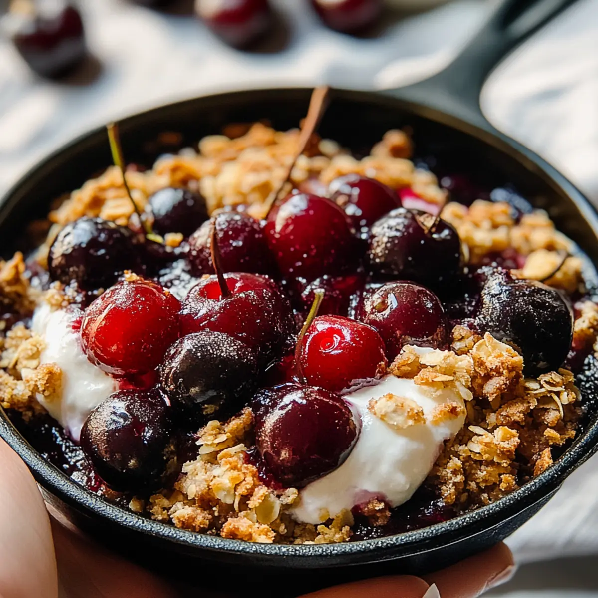 Healthy Cherry Crumble
