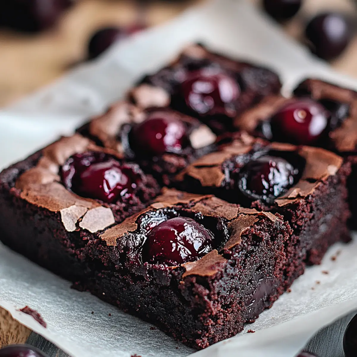 Roasted Cherry Brownies
