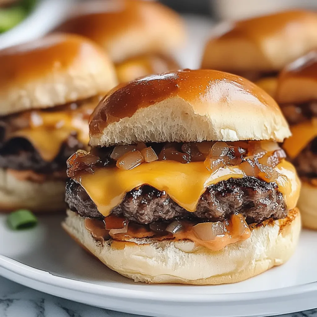 Hawaiian Roll Cheeseburger Sliders