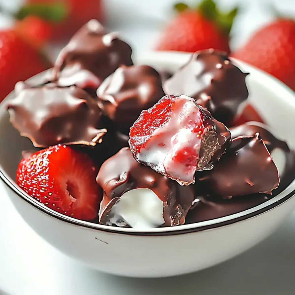 Chocolate Strawberry Yogurt Clusters