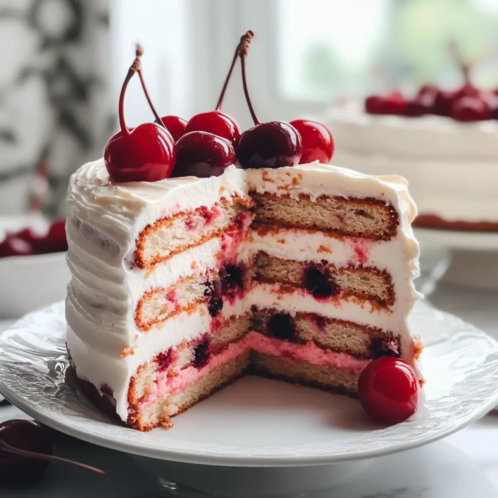 Vintage Cherry Chip Layer Cake