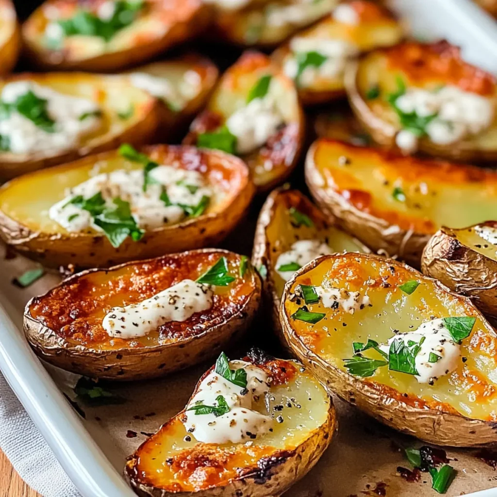 Crispy Garlic Herb Roasted Potato Skins to Impress Your Guests