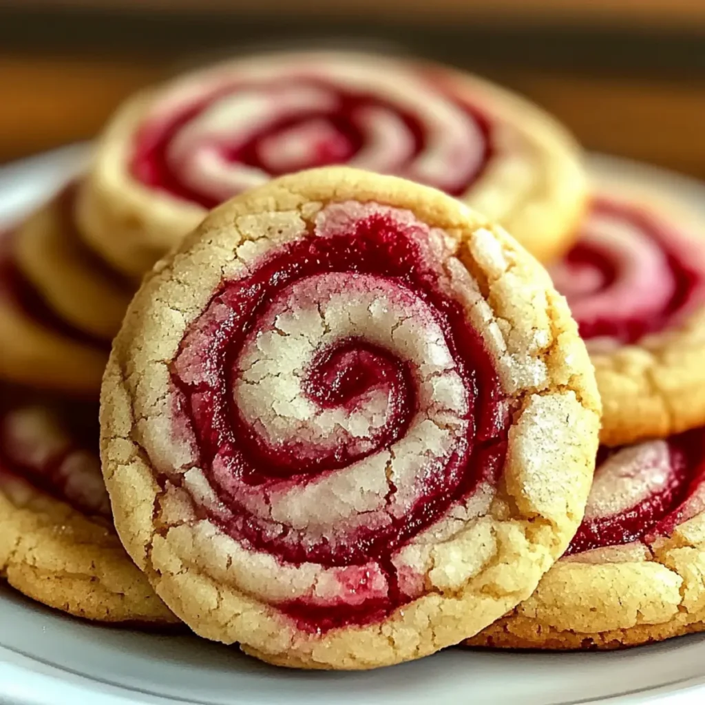 Raspberry Swirl Cookies