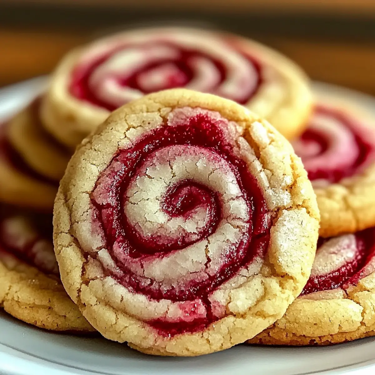 Raspberry Swirl Cookies