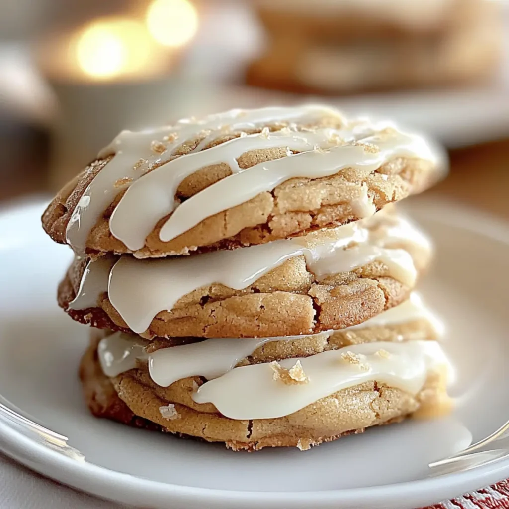 White Chicken Dipped Chewy Maple Cookies