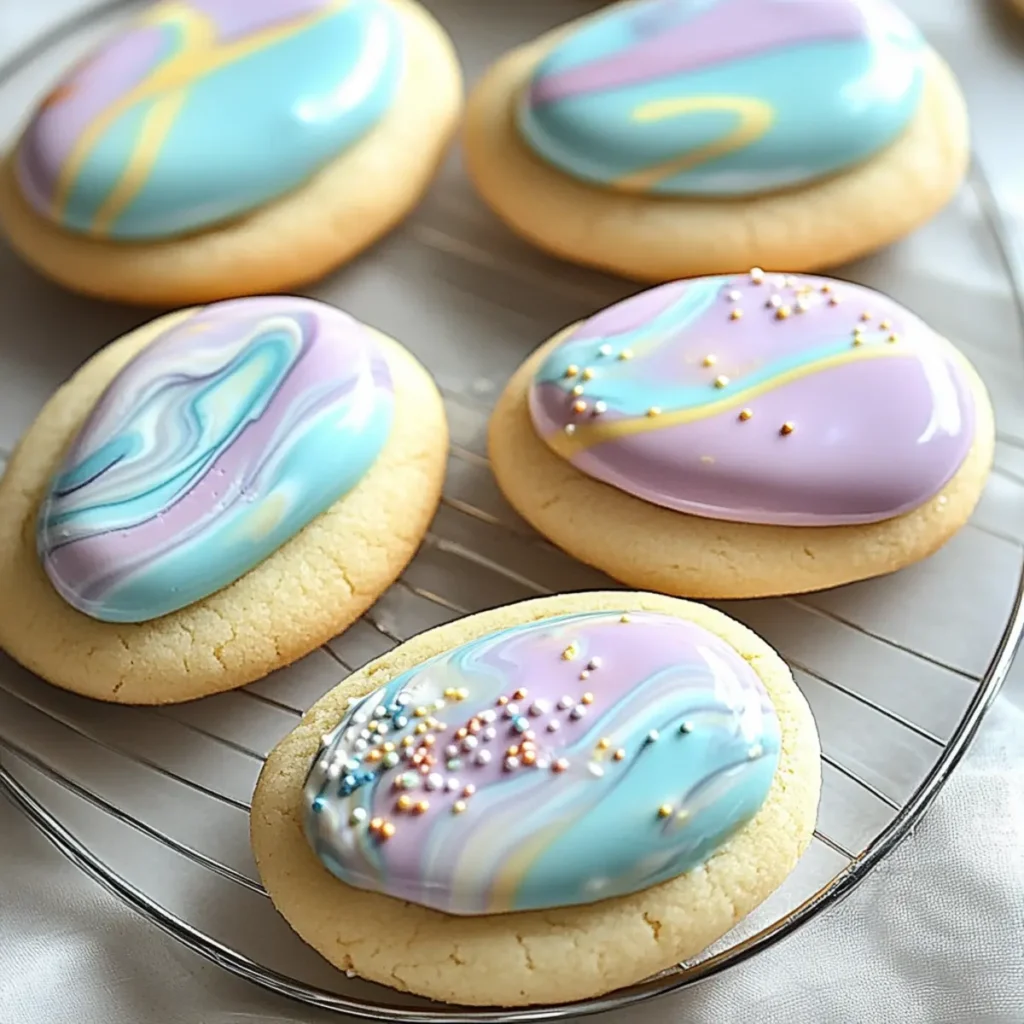 Marbled Easter Egg Sugar Cookies