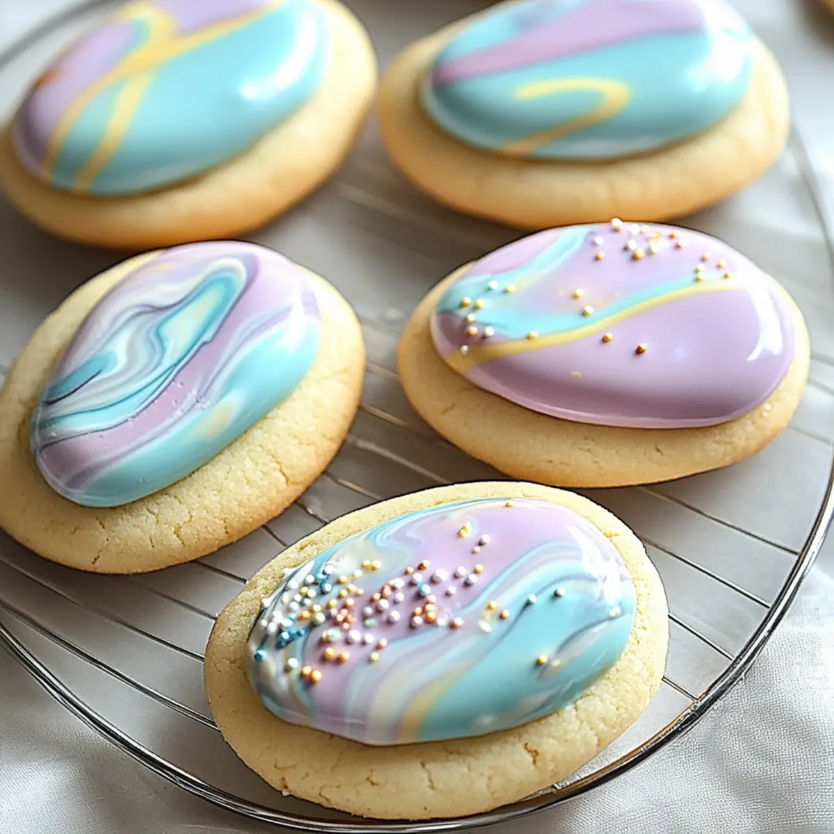 Marbled Easter Egg Sugar Cookies