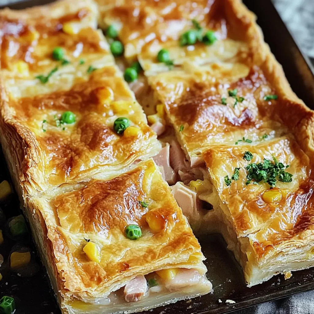 Spring Turkey & Swiss Slab Pie (Brunch Cut Squares)