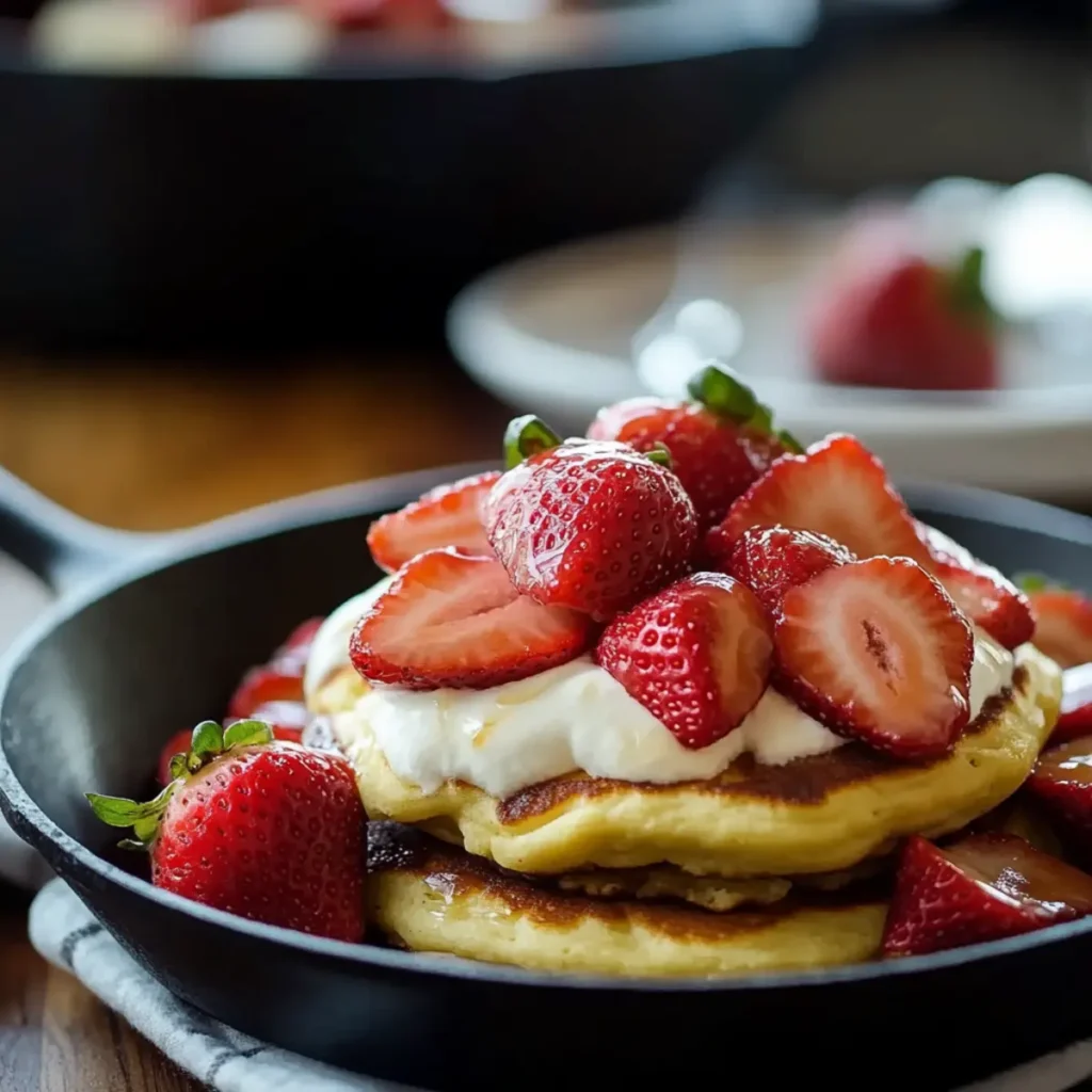 Strawberry Shortcake Pancake Skillet