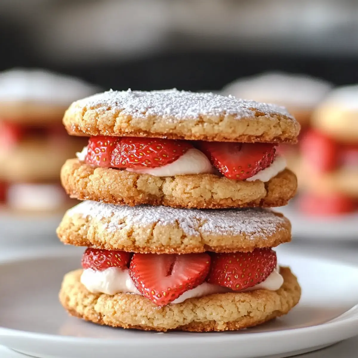Strawberry Shortcake Cookie Sandwiches