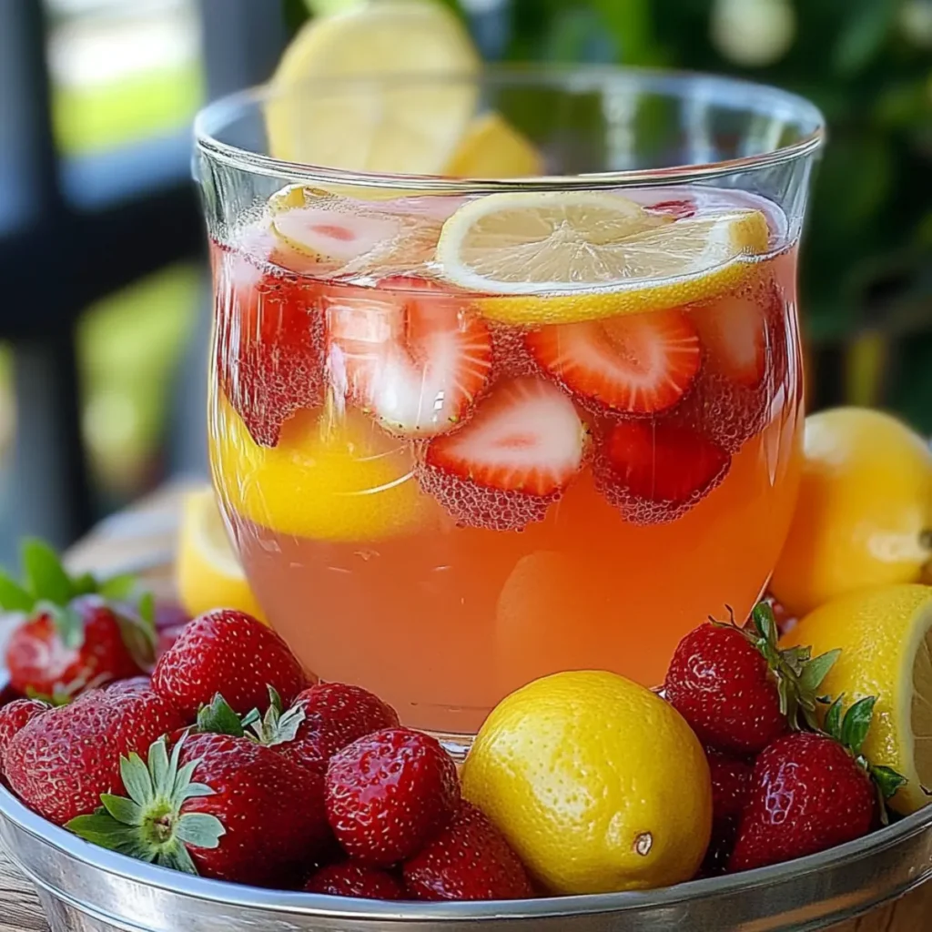 Spring Garden Party Punch (Strawberry Lemon)