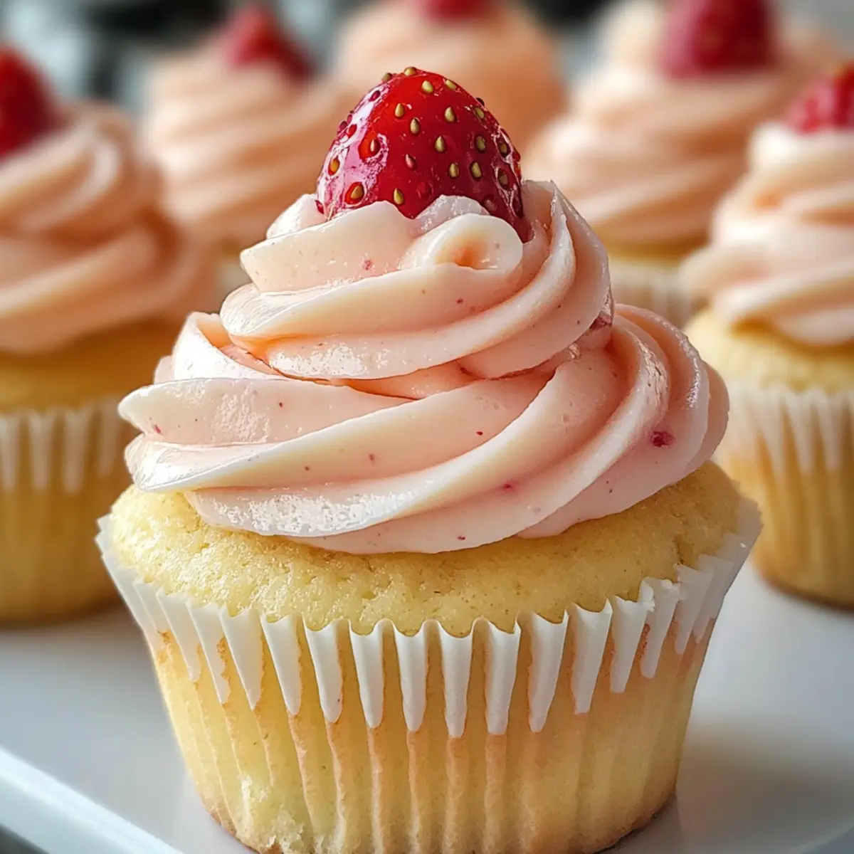 Egg-Free Vanilla Cupcakes with Strawberry Buttercream