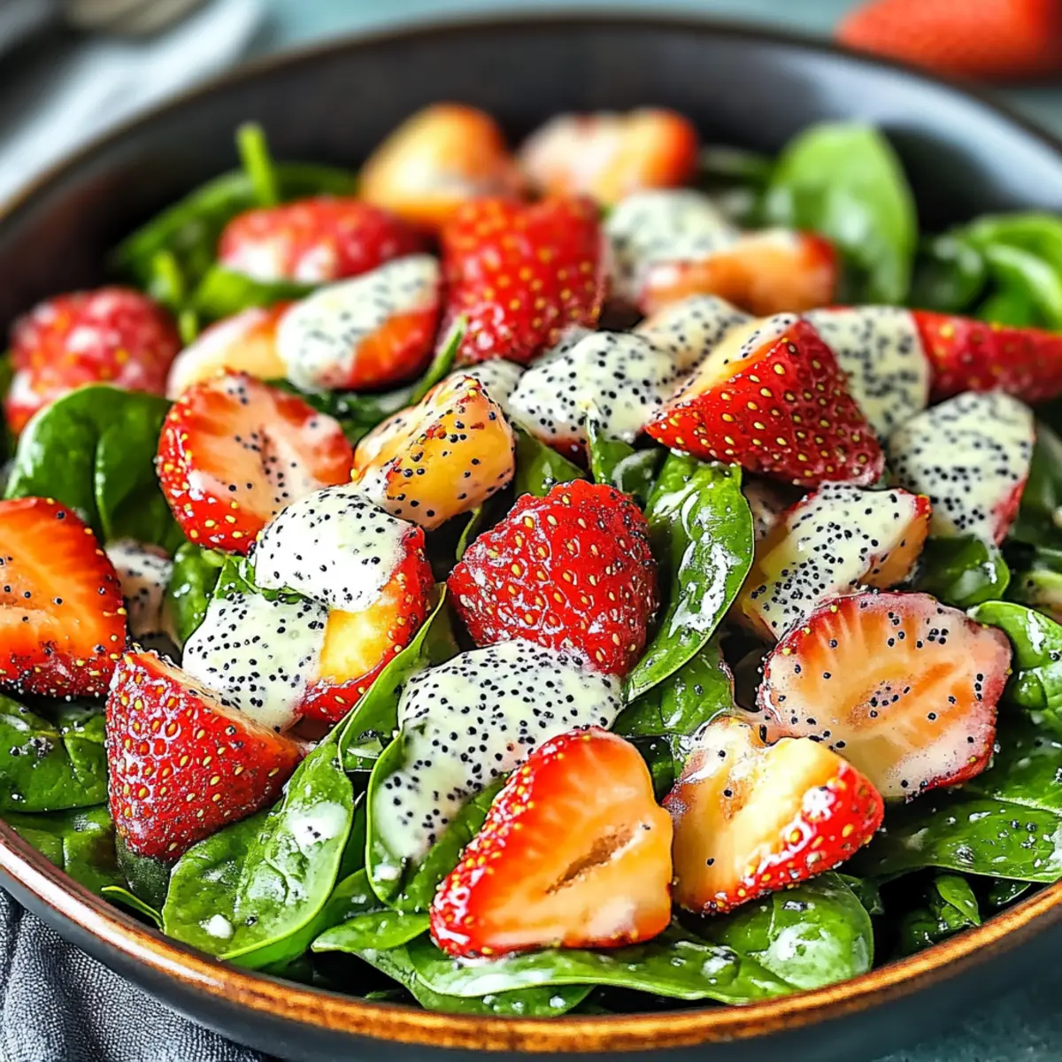 Strawberry Spinach Salad with Poppy Seed Dressing